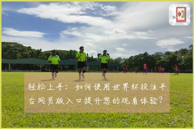 轻松上手：如何使用世界杯投注平台网页版入口提升您的观看体验？